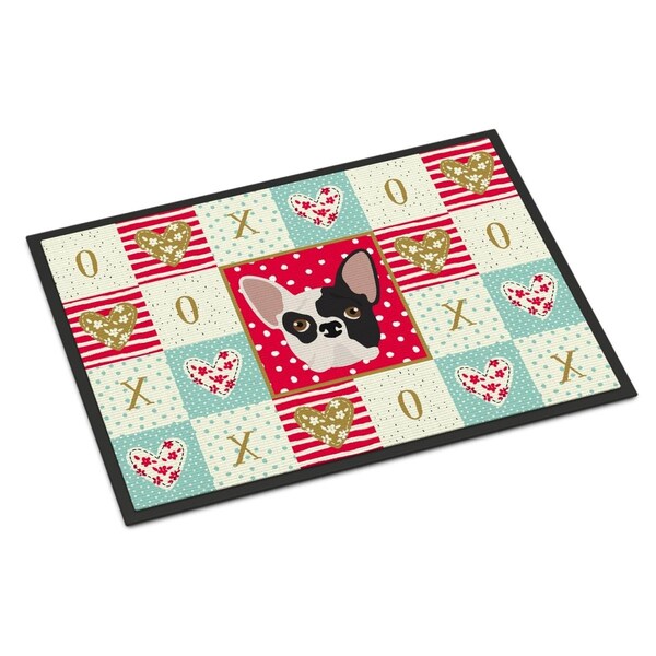 Carolines Treasures 18 x 27 in. French Bulldog Love Indoor or Outdoor Mat CK5200MAT - main